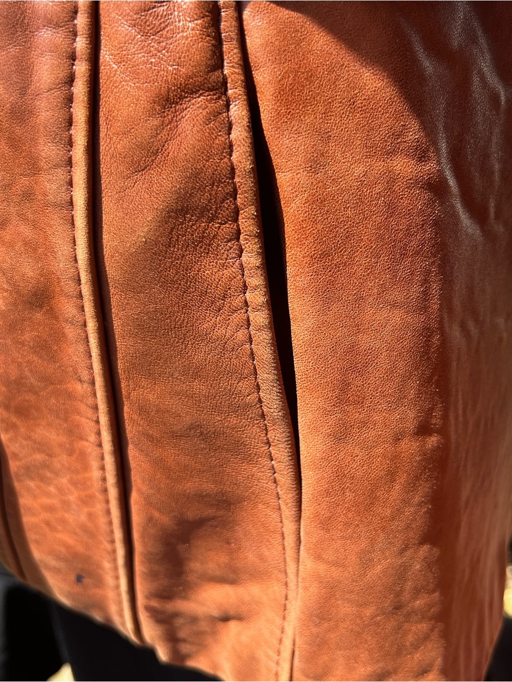 VTG Wilsons Womens Brown Soft Leather Collared Button Jacket-Size S - Picture 9 of 11